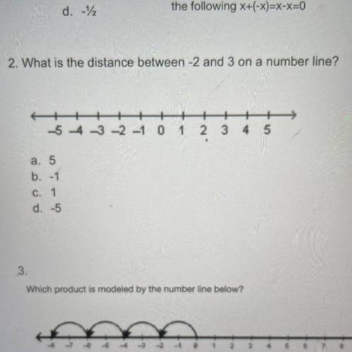 What is the distance between -2 and 3 on a number line?

A ++++++++ 
-5 -4 -3 -2 -1 0 1 2
+
3 4 5