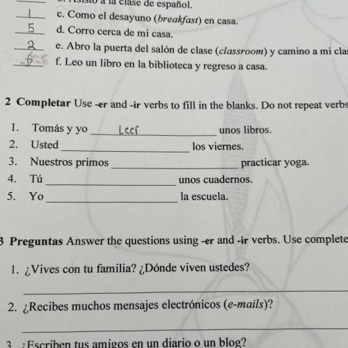 I need help with number 2