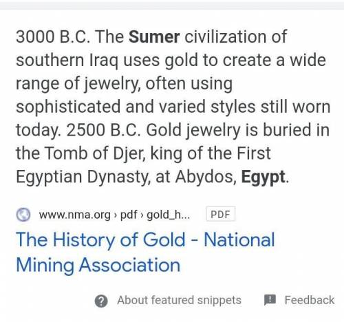 Gold originated is which civilizations

A. China 
B. Japan 
C. Mughal empire 
D. Ottoman Empire 
E.