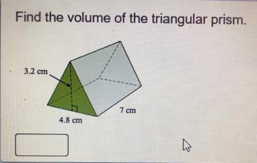 Please help I will give you BRAINLIEST!!
What is the volume of the triangular prism?