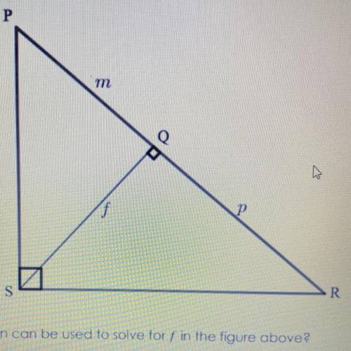 Which proportion can be used to solve for f in the figure above?