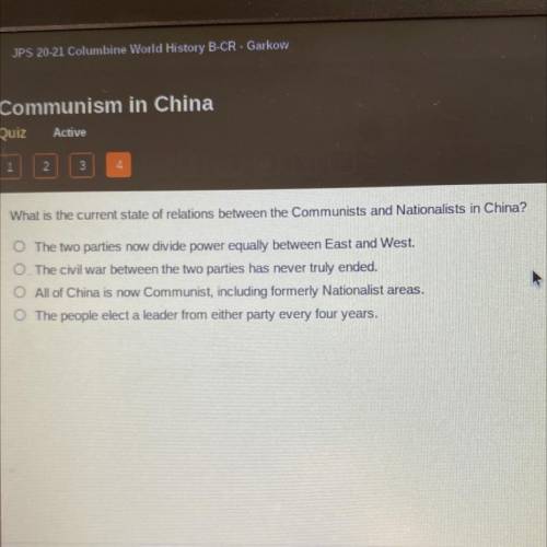 What is the current state of relations between the Communists and Nationalists in China?