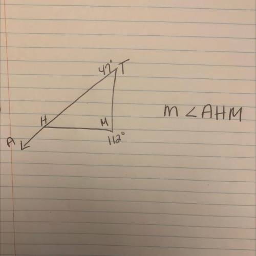 What is the angle of AHM?