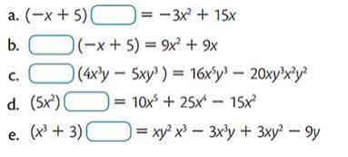 Por favor ayudenme a resolver estos ejercicios, es buscar uno de los terminos. Algebra. Gracias