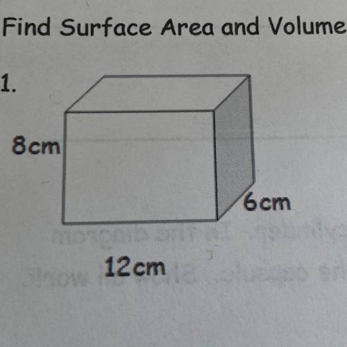 (Help) what is the surface area and Volume?