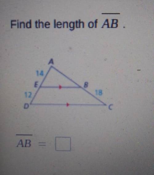 Find the length of AB​