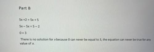 How could you change the equation from part B so it has infinitely many solutions?