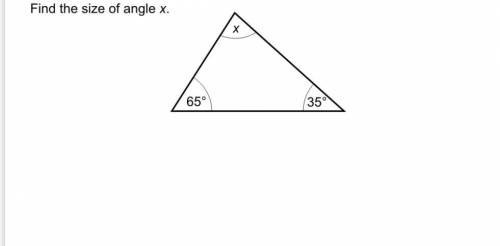 Find the size of angle X.
