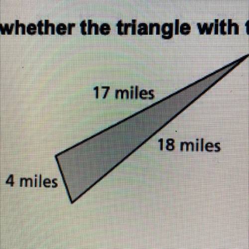 Tell whether the triangle with the given side lengths is a right triangle