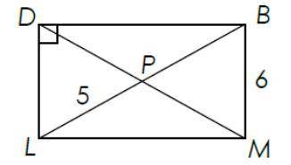 Find LB, DB, and LD for the rectangle.
