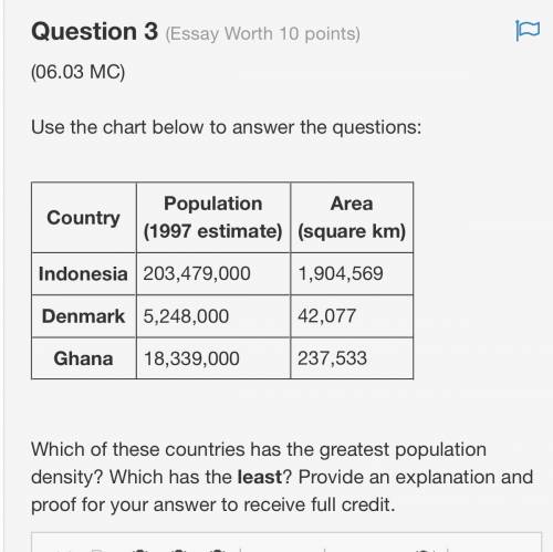 HELP ASAP  Use the chart below to answer the questions:

CountryPopulation
(1997 estimate)A