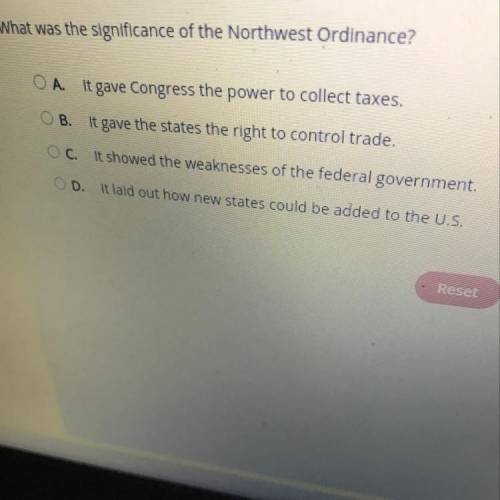 What was the significance of the northwest ordinance?