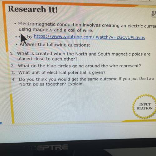 1. What is created when the North and South magnetic poles are

placed close to each other?
2. Wha