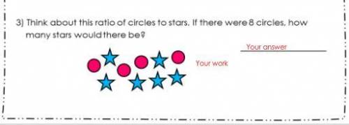Think about the ratio of circles and stars . Of the 8 circles,how many stars would there be?