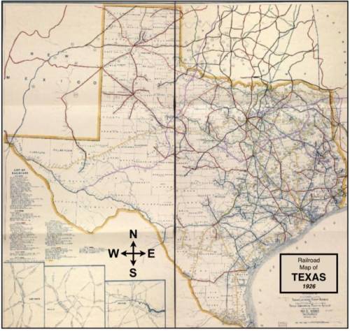 Study this railroad map from 1926. Which of these BEST explains the distribution of railroad tracks