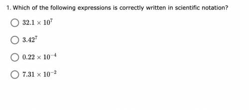 HELPPPPPP

Which of the following expressions is correctly written in scie