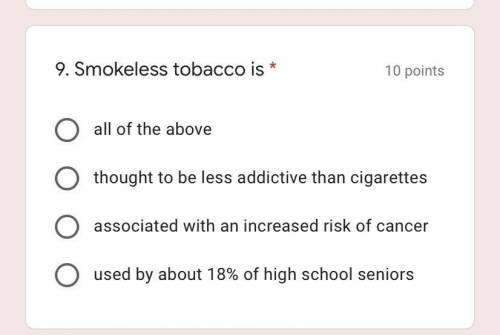 HELP!!! Smokeless tobacco is:
