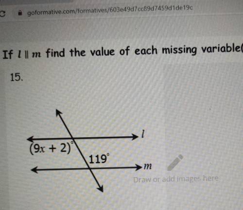 If parallel m find the value of each missing variableplease help​