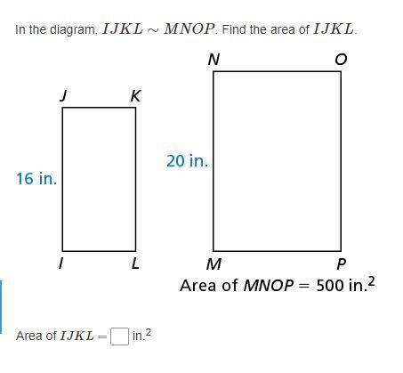 Find the area of IJKL