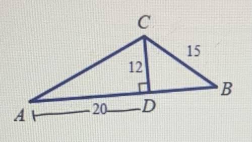 PLEAS HELP! In triangle ABC, determine the length of the altitude to segment BC.