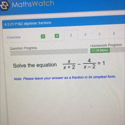 Solve the equation 
(x/x+2) - (4/x-2) = 1