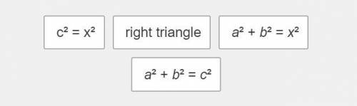 Use the figures to complete the statements proving the converse of the Pythagorean theorem. Drag an