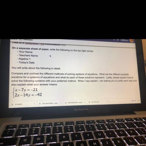 I need to write an essay a page long explain how to solve this math problem step by step if you can