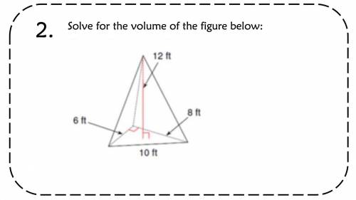 Solve for the volume below: