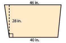 The area for the trapezoid ___ in^2.