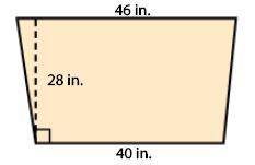 The area for the trapezoid is__in2.