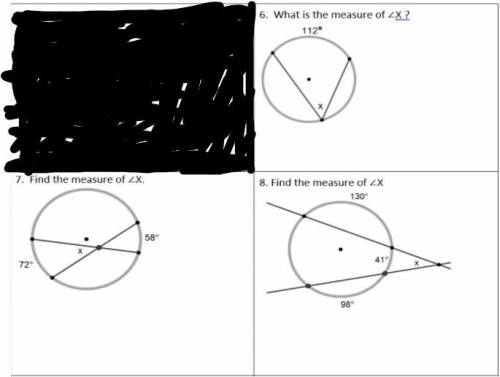 What is the measure of ∠x
3 problems..