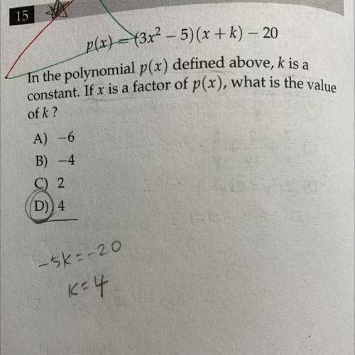 What it means that [If x is a factor of p(x), what is the value of k?]

I can't understand [x is a
