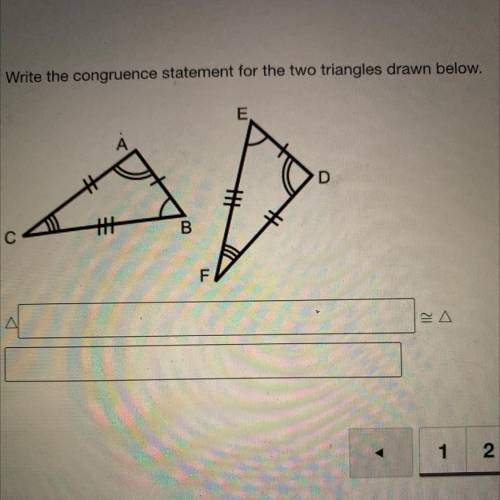 How to find the congruence statement of 2 triangles