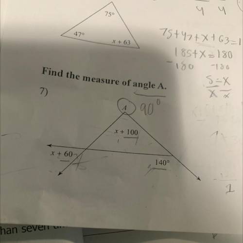 I need to know how to find the measure of angle a.