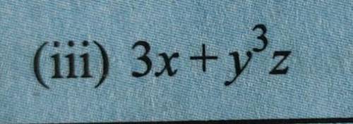 Find the factors of the following (iii) 3x + y^3 z​