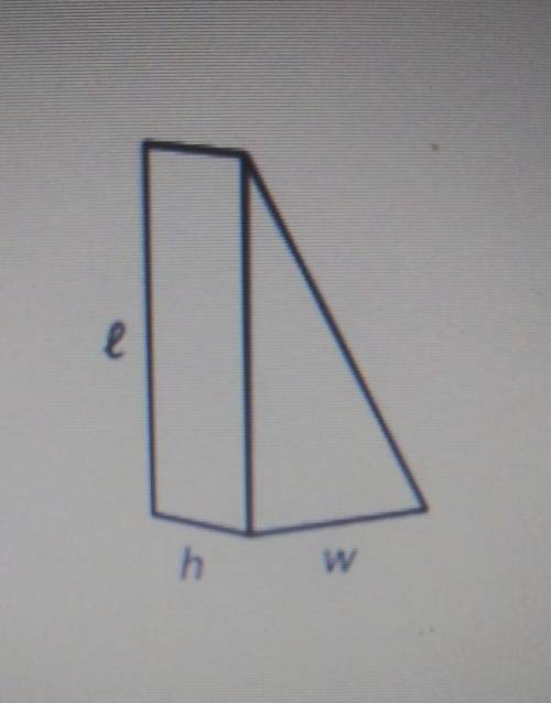 Only answer for part b is needed thanks

3 Consider the right prism shown. h w Part A Shino says t