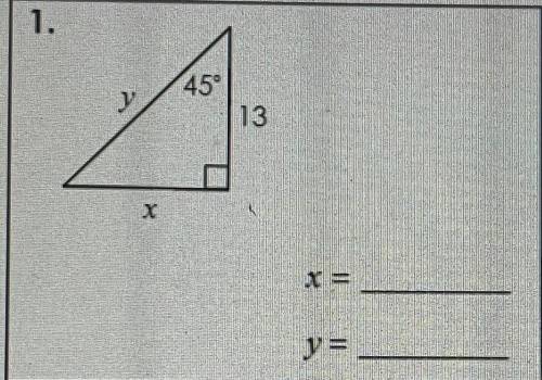 Find the value of each variable special right triangles