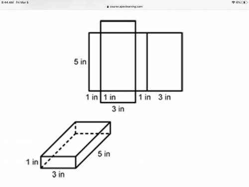 Giving brainlest and 20 points

What is the surface area of the solid?
A.
46 square inches
B.
15 s