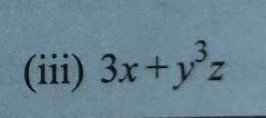 Find the factors of following :3x + y^3 z​