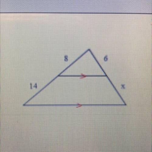 Use the following diagram, Solve for x