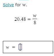 Solve For The Variable w