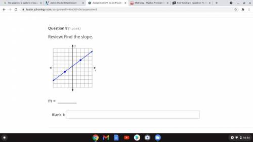 Find the slope (question 8)