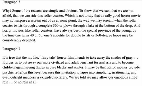 Assumptions about differences between younger and older people.

King asserts that “horror movies