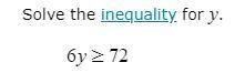 Solve the inequality for y