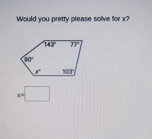 Please solve for x. ​