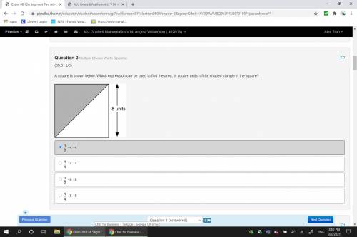 Help me plsssss

A square is shown below. Which expression can be used to find the area, in square