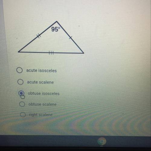 The triangle below can be best classified as?