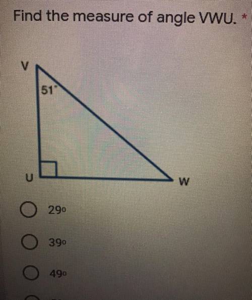 Find the measure of the angle VWU
PLS HELP!!