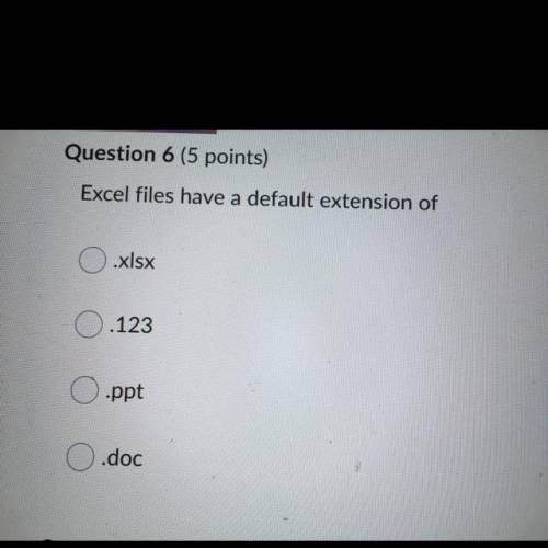 Excel files have a default extension of ?