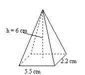 Find the volume of the pyramid. Round your answer to the nearest tenth.
